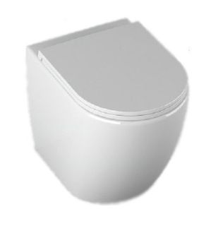 Приставной унитаз Isvea Infinity 10NF10001SV безободковый крышка микролифт белый